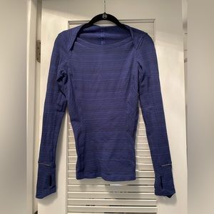 Lululemon Black and Blue Rulu Top - Size 4